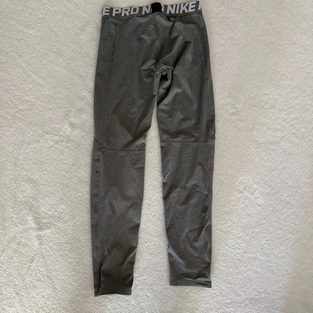 Nike Boys Gray Pro Leggings Large
